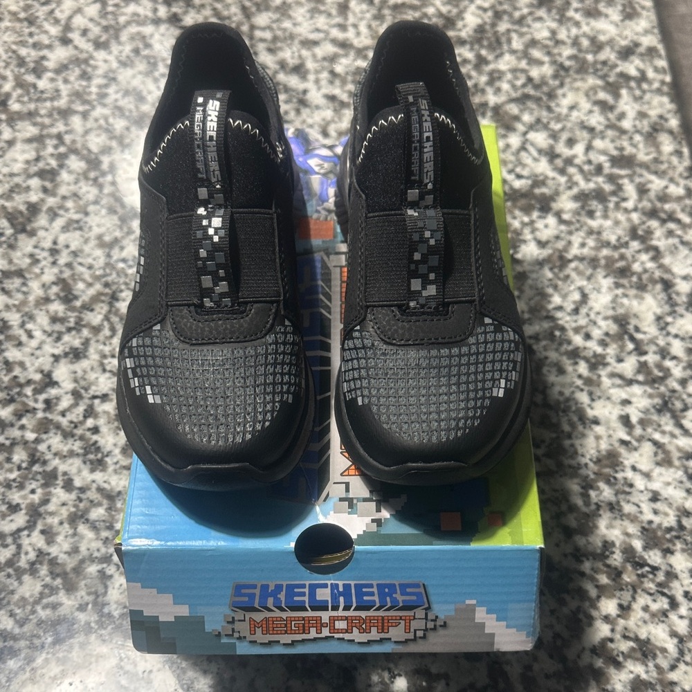 Skechers Kids Mega-Craft Black Pixel Sneakers